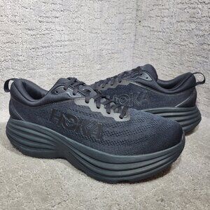 Hoka Bondi 8 Wide Men's Size 11 2E US Black Athletic Running Shoes 1127953